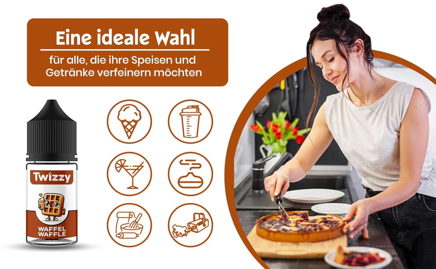 Aromat spożywczy Twizzy Waffle - 30 ml - Intensywny aromat - Idealny do wypieków Arome Naty Shop