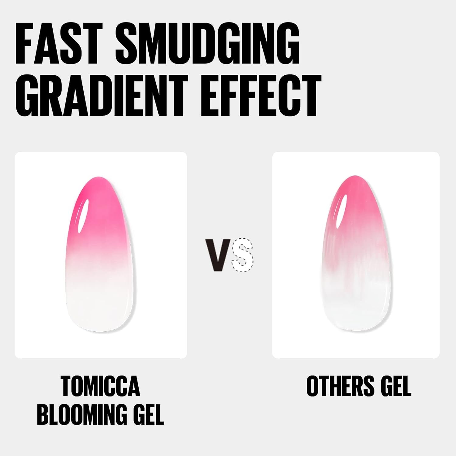 TOMICCA Clear Blooming Gel Nagellack, UV LED Spreading Nagellack Für Nageldesign, Marmor, Aquarell Blüten Nail Art Polish 8Ml