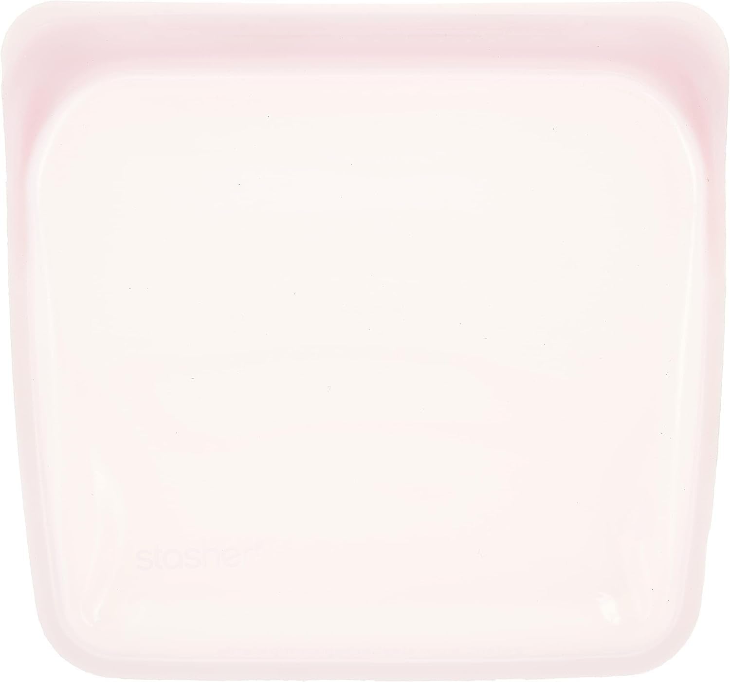 Pungă Stasher Pungă din silicon premium reutilizabilă pentru alimente, pungă sandwich, transparentă, durabilă, sigură pentru cuptor, mașină de spălat vase și congelator, ecologică, pungă pentru prânz, fără scurgeri, 828ml Cutii depozitare alimente Naty Shop Rose Quartz