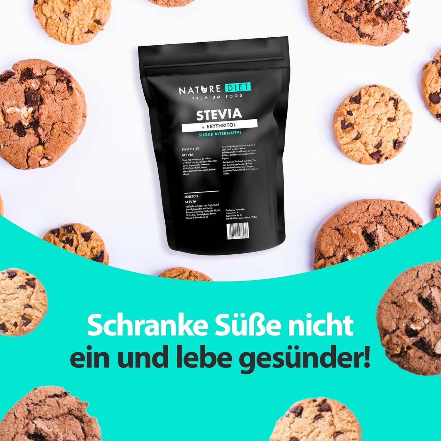 Nature Diet - Słodzik Stevia, 1 Kg Słodziki Naty Shop