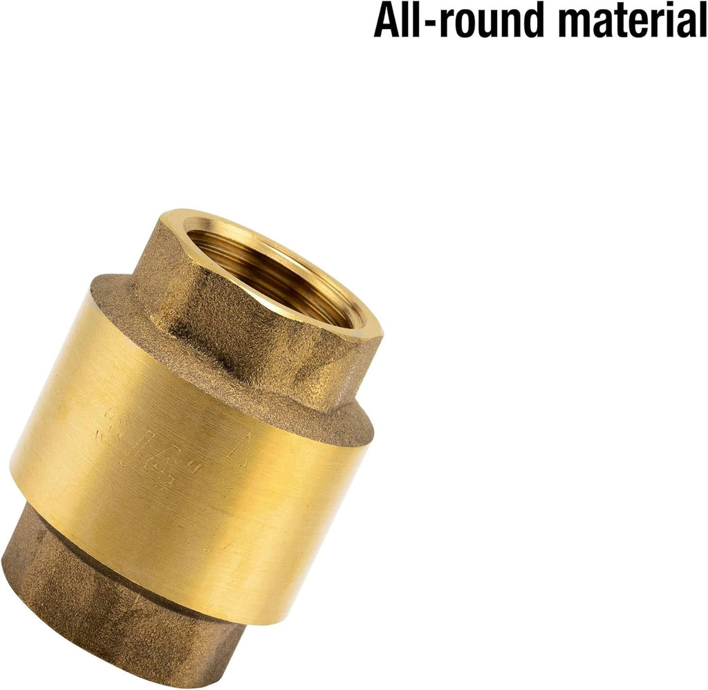 Supapă intermediară Gardena Brass: Supapă de sens unic din alamă masivă, filet de 42 mm (G 1 1/4 inch) pentru conectarea la pompe (7232-20)
