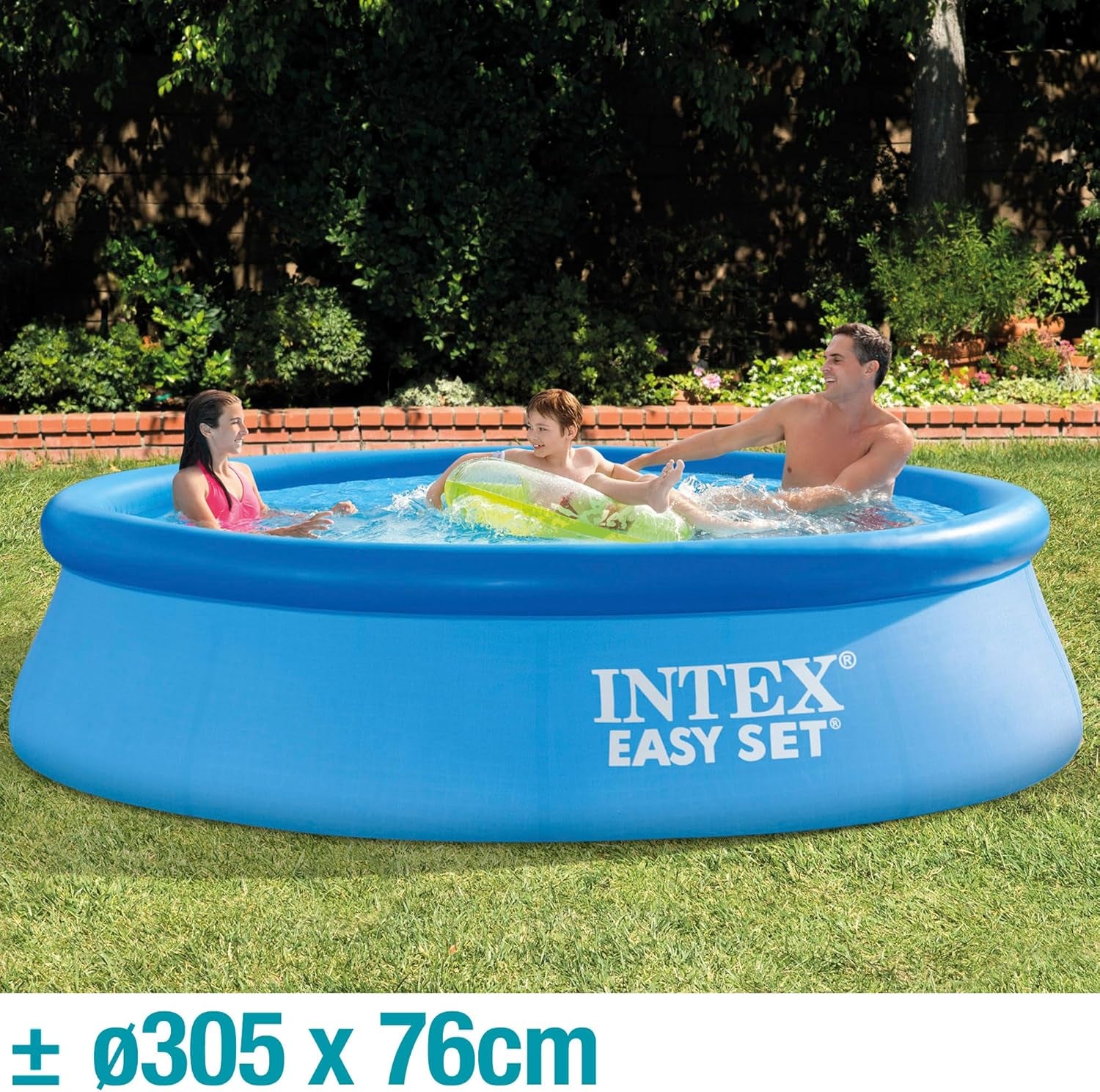 Intex 28122NP - Łatwy zestaw do okrągłego basenu naziemnego, Pompa filtrująca 1250 L/h, 3853 L, PVC, Niebieski, 305x76 cm