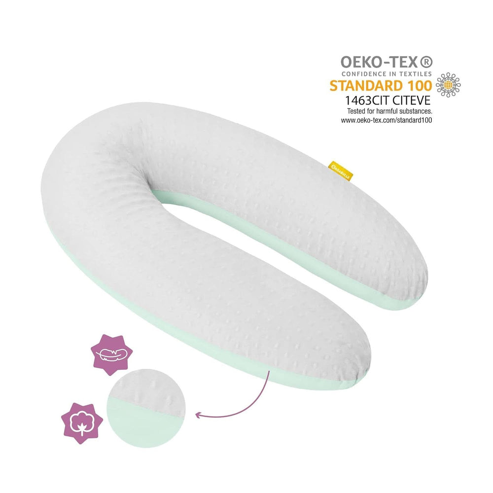Badabulle Poduszka do karmienia i puszysta poduszka ciążowa 150 cm z pokrowcem o ergonomicznym kształcie Akcesoria Żywność i karmienie piersią Sklep Bebe Naty