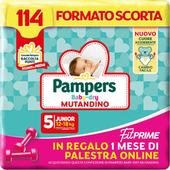 Pampers Baby Dry Pants i pieluszki Fit Prime Maxi, rozmiar 138, rozmiar 4 (8-15 kg), 1 miesiąc bezpłatnie online na siłowni