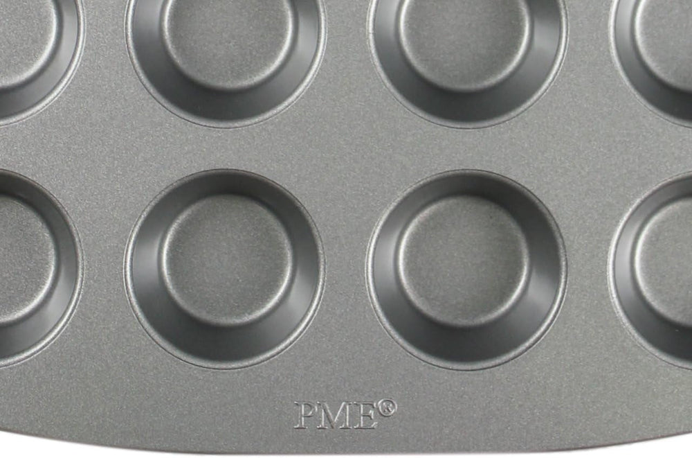 CSB111 Antihaftbeschichtete Mini-Muffinform Mit 24 Löchern Aus Karbonstahl, Edelstahl, Silver, 39,4 X 24,6 X 2,1 Cm Formy i blachy do pieczenia Naty Shop