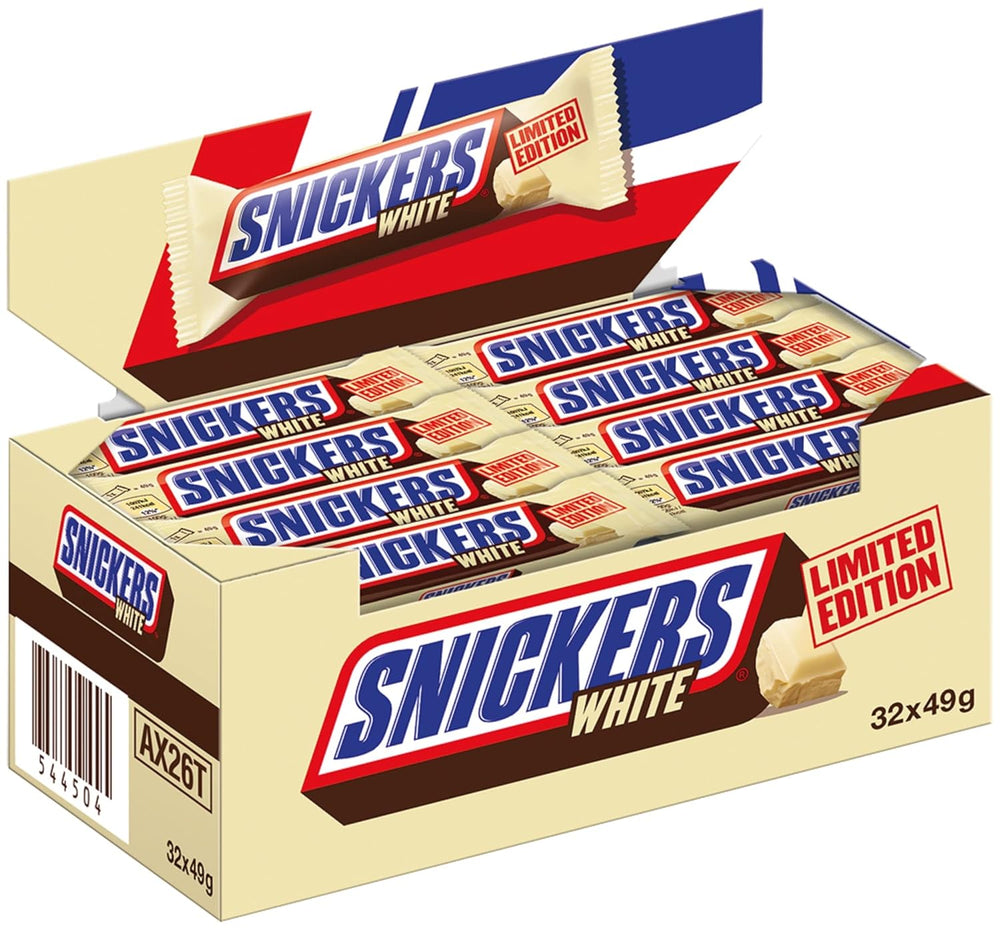 Duże opakowanie czekolady zawierające 32 tabliczki czekolady po 50 g każda.