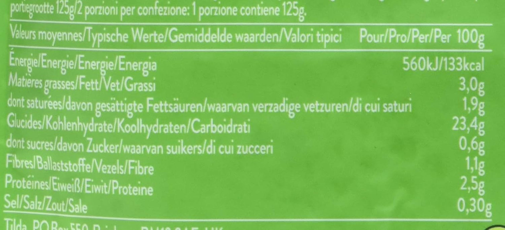 TILDA Ryż Basmati na parze z limonką i kolendrą do kuchenki mikrofalowej, 250g