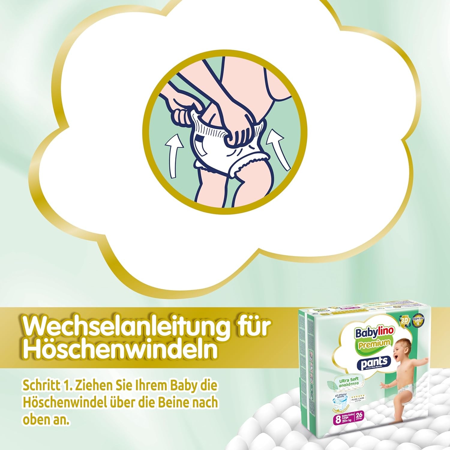 Spodnie Premium rozmiar 8 z ultramiękkim filtrem, XXL (20+ kg), 26 sztuk