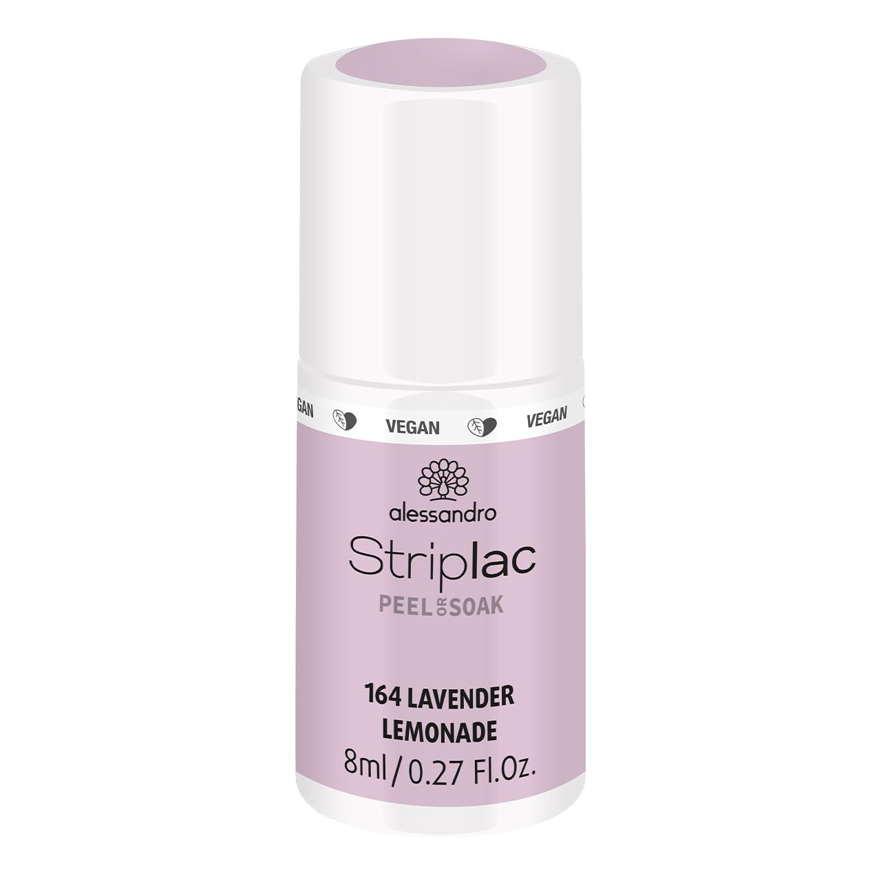 Lakier UV do paznokci alessandro Striplac Lavender Lemonade – Delikatny i długotrwały – Łatwe usuwanie dzięki technologii usuwania – Wegański i nietestowany na zwierzętach – 8 ml