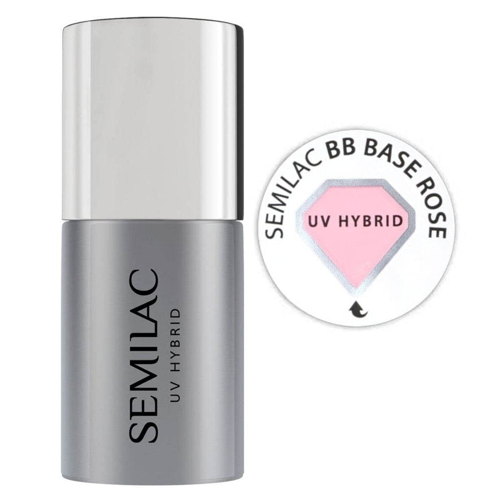 Semilac Pure & Clean Baza do lakieru UV 7ml – Samopoziomująca baza hybrydowa do wrażliwych paznokci