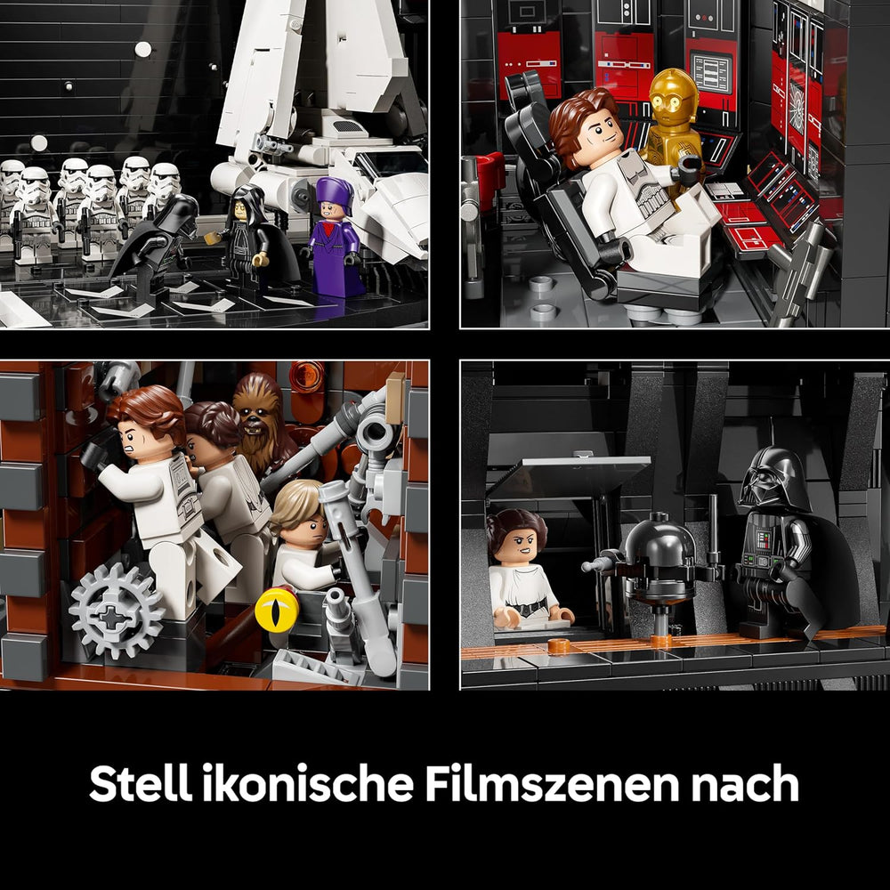 LEGO Star Wars Todesstern - Bauset für Erwachsene - Interaktives UCS-Ausstellungsmodell mit 36 ​​​​Minifiguren inkl. Luke Skywalker, Han Solo i Darth Vader – prezent dla mężczyzn, kobiet i fanów – 75419