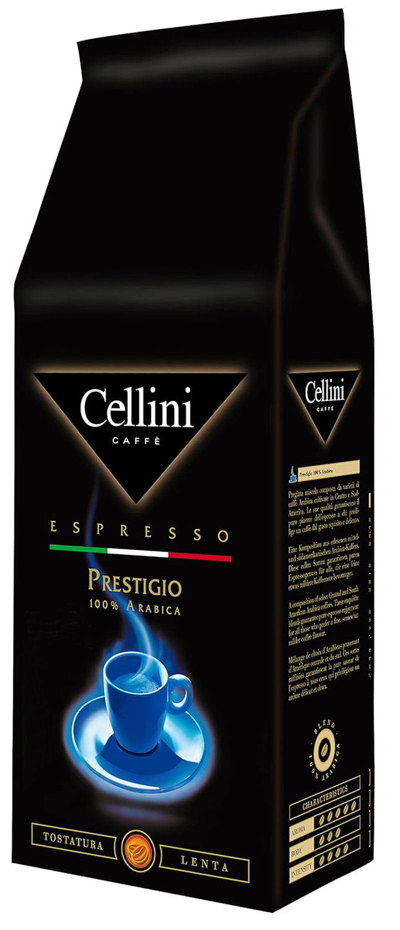 Cellini Prestigio 100% Arabica boabe întregi Cafea Naty Shop
