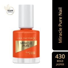 Max Factor Miracle Pure Nail, ultrabłyszczący, intensywnie kolorowy lakier do paznokci z połyskiem leczniczych kryształów i odżywczymi składnikami, Color 430 Bold Jasper