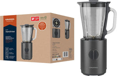 Grundig Delisia Novus SM 7140 Professioneller Mikser stojący, 1,5 litra, 800 W, 6-fazowy Edelstahlmesser Mit Zirkonium-Beschichtung, 5 Geschwindigkeitsstufen + funkcja pulsacyjna, Dark Inox/Edelstahl Kitchen Naty Shop