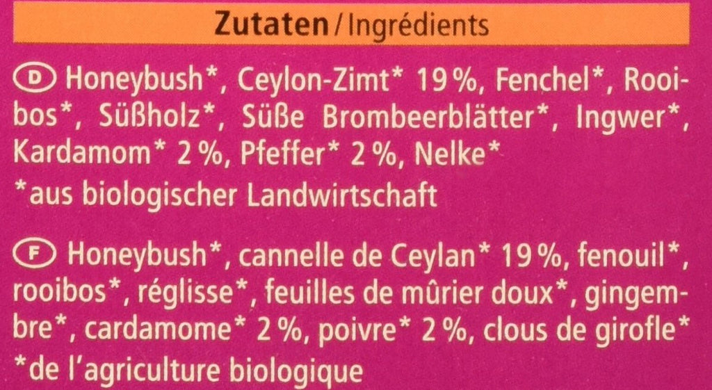 Ceai organic Sweet Chai, 20 pliculețe, 40 g (pachet de 3)