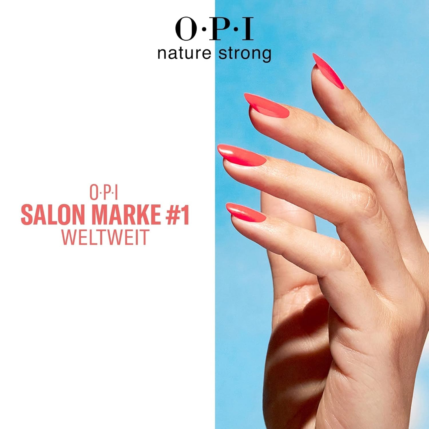 OPI Nature Strong Red and Orange Shades - długotrwały lakier do paznokci o innowacyjnej wegańskiej formule zawierającej naturalne składniki - dla jasnych paznokci