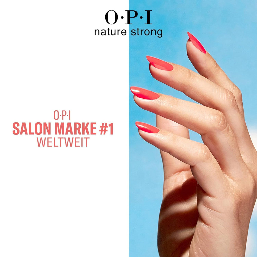 OPI Nature Strong Red and Orange Shades - długotrwały lakier do paznokci o innowacyjnej wegańskiej formule zawierającej naturalne składniki - dla jasnych paznokci