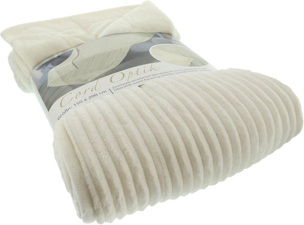 Dywan do salonu Gözze o aksamitnym wyglądzie, 150 x 200 cm, biała wełna, 40067-00-150200 Łóżka i koce Besuche den GÃ¶zze-Store