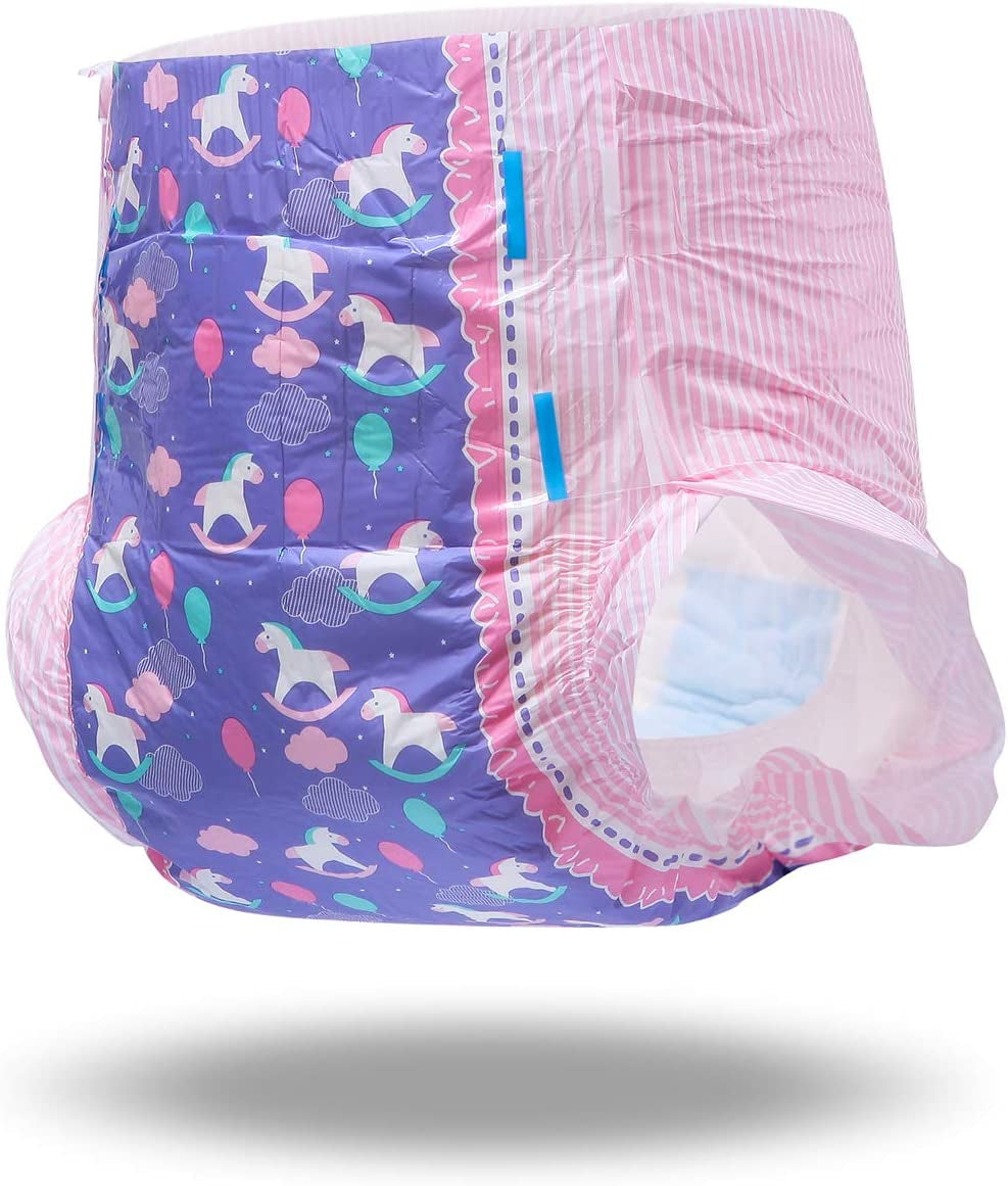Scutece imprimate pentru adulți 5500-5800 ml, 10 bucăți - Fantasy Mică (M)