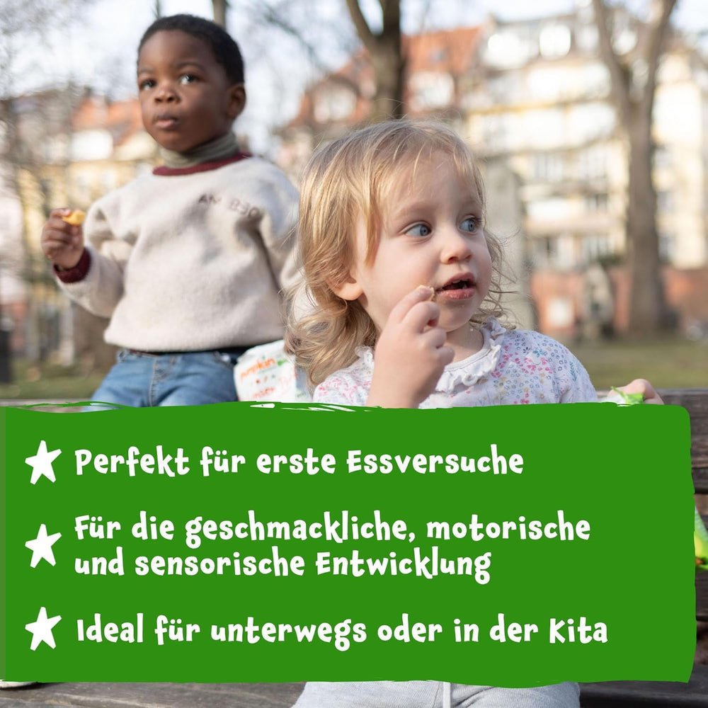 Pumpkin Organics Wieloziarniste krążki z marchewką i mango dla niemowląt (opakowanie 8 szt.) Bez dodatków Przekąski dla dzieci od 12. miesiąca życia – bez alergenów² i bezglutenowe³ Chrupiące przekąski dla dzieci (8 x 20 g)