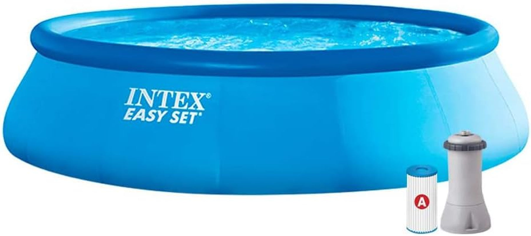 Intex 28122NP - Łatwy zestaw do okrągłego basenu naziemnego, Pompa filtrująca 1250 L/h, 3853 L, PVC, Niebieski, 305x76 cm