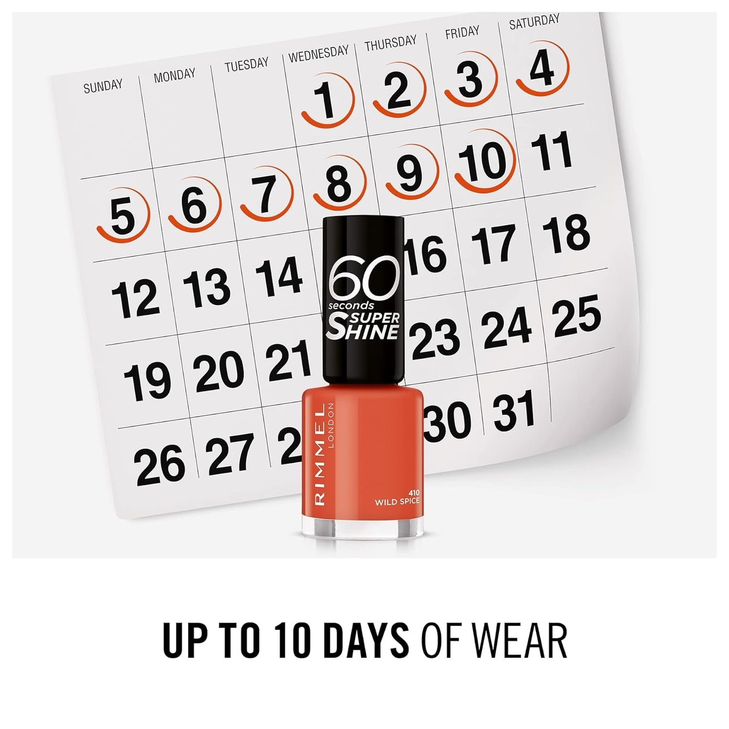 Lakier do paznokci Rimmel 60 Seconds Super Shine, 410 Wild Spice, 8 ml