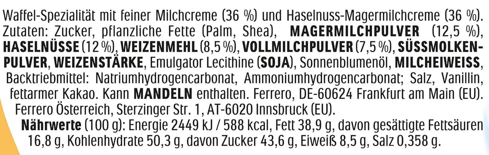 Kinder Happy Hippo Hazelnut - Specjalne chrupiące wafle z mlekiem i kremem z orzechów laskowych - Słodycze karnawałowe i Mardi Gras - 1 opakowanie zawierające 5 pojedynczych batonów po 20,7 g każdy
