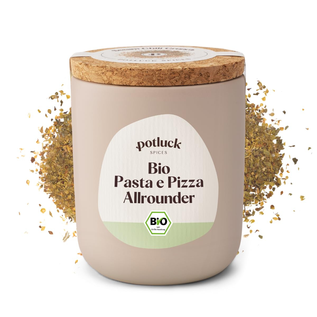 Potluk | Bio Sizilianisches Zitronensalz | Gewürzsalz für Fisch, Meeresfrüchte, Gemüse, Sałatki i Sosy | 140g w Keramiktopf