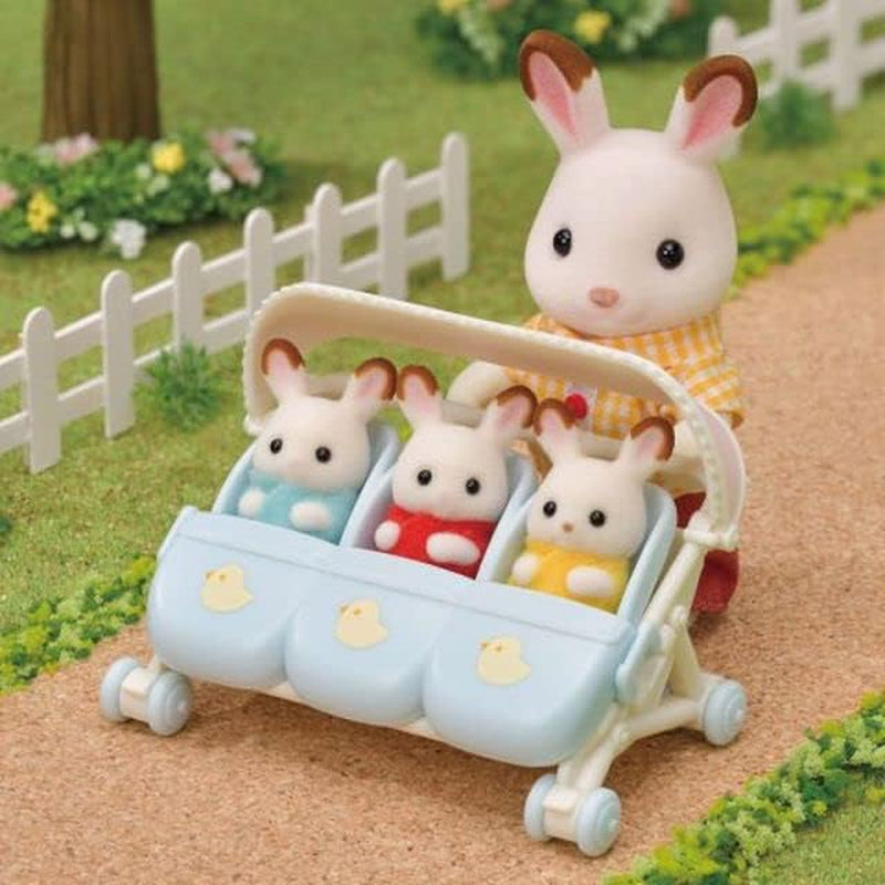 Wózek dla trojaczków Sylvanian Families L5533 – domek dla lalek Naty Shop Dolls
