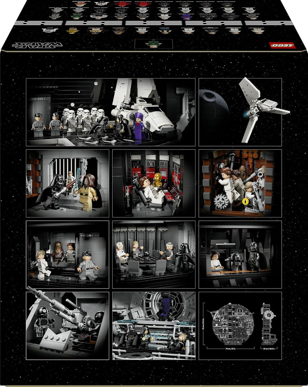 LEGO Star Wars Todesstern - Bauset für Erwachsene - Interaktives UCS-Ausstellungsmodell mit 36 ​​​​Minifiguren inkl. Luke Skywalker, Han Solo i Darth Vader – prezent dla mężczyzn, kobiet i fanów – 75419