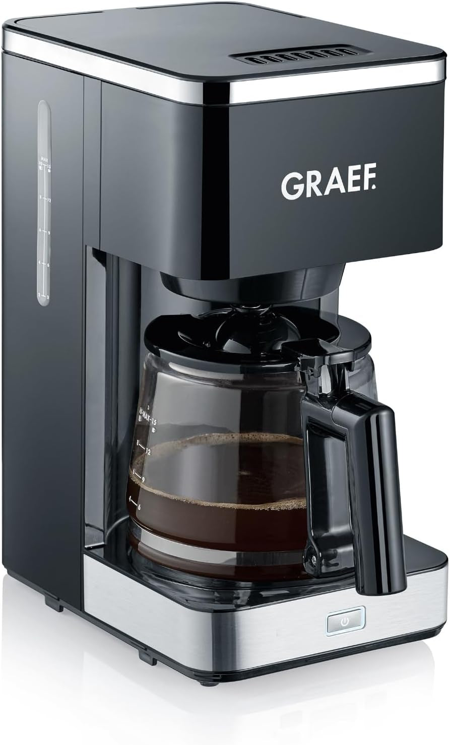 GRAEF. Espressor cu filtru FK402 Negru, 1,25 L, funcție de menținere la cald, temporizator, funcție de pre-infuzare, cap de infuzare pentru dezvoltarea optimă a aromei, utilizare ușoară