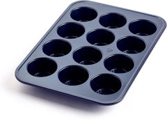 Blue Diamond Bakeware 12Er Muffinform Mit Antihaftbeschichtung, Blau Formy i blachy do pieczenia Naty Shop Muffinform