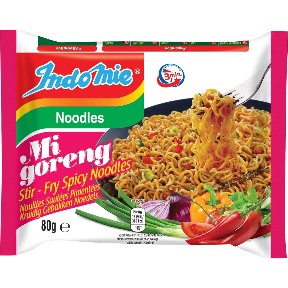 INDOMIE - Makaron błyskawiczny Mi Goreng - Opakowanie zbiorcze (40 x 80g)
