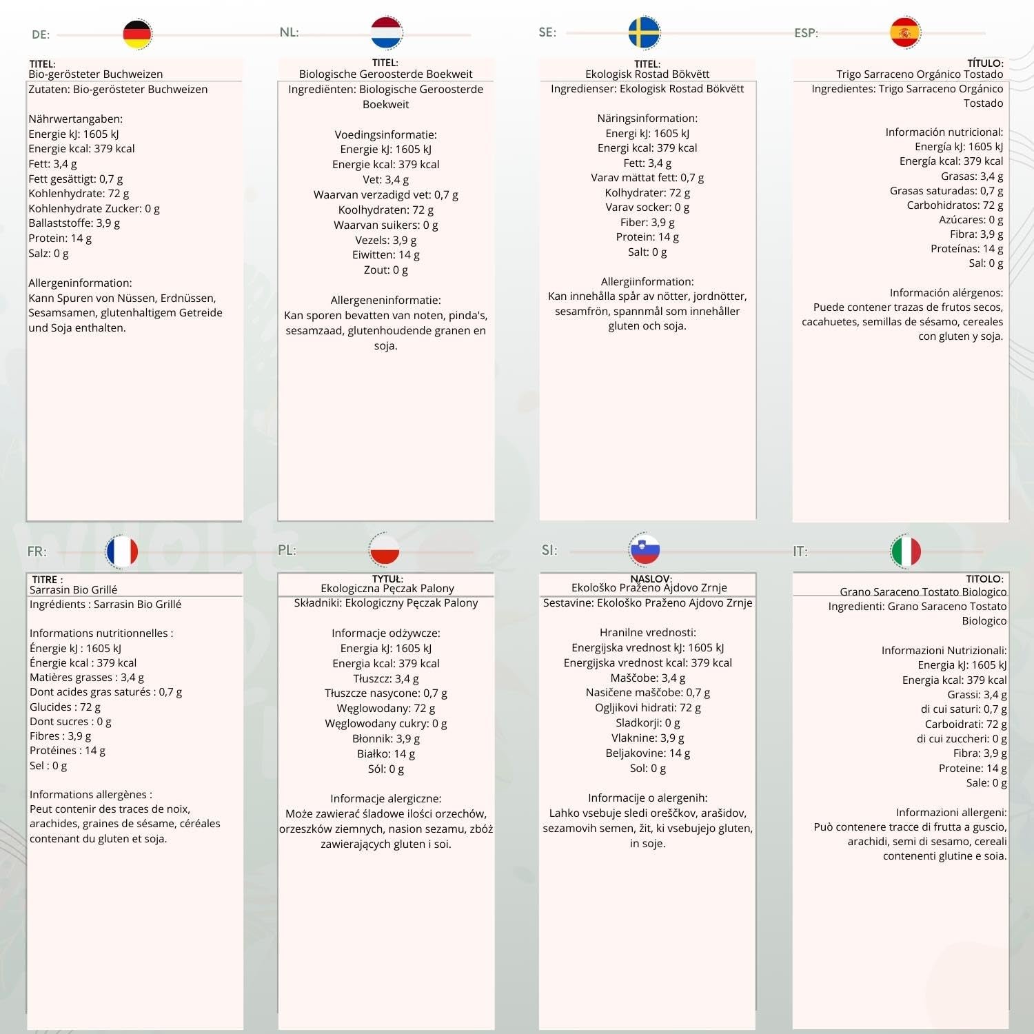 Wholefood Ziemia ekologiczna prażona kasza gryczana, 1 kg