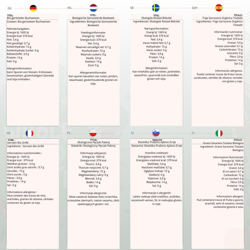 Wholefood Ziemia ekologiczna prażona kasza gryczana, 1 kg