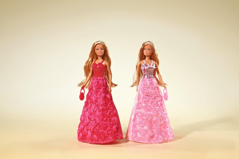 Simba 105739003 - Steffi Love Princess Gala Fashion, 2-Fach Sortiert, es Wird nur EIN Artikel geliefert, Spielpuppe als Prinzessin im traumhaften Rosenkleid mit Handtasche, 29cm, ab 3 Jahre