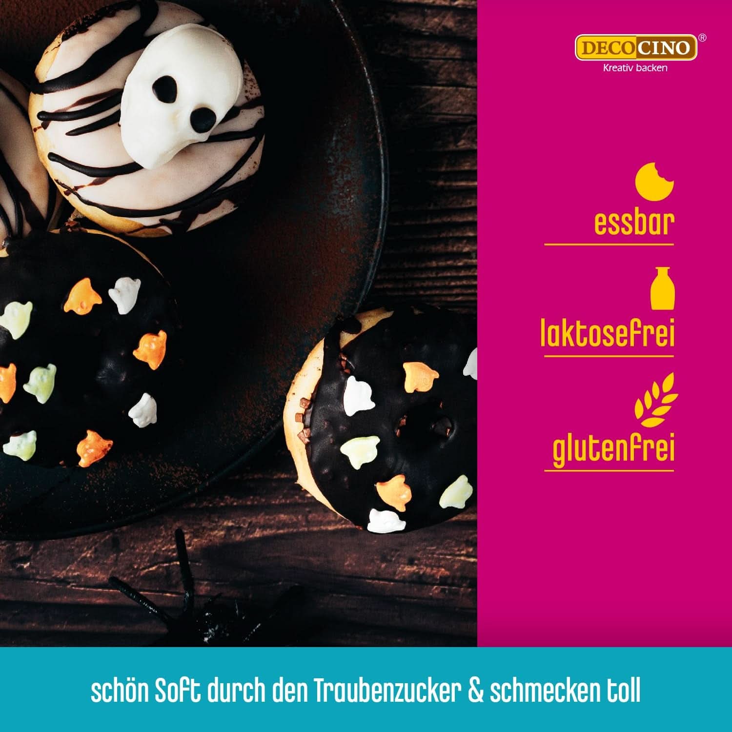 Decocino Halloween Sprinkles, wielobarwne, 120 gramów Posypka Naty Shop