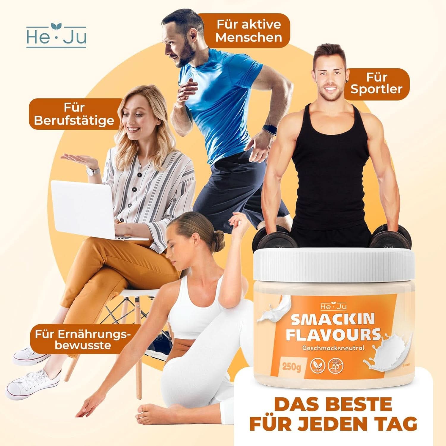 He-Ju, Proszek o neutralnym smaku, 250 gramów Aromas Naty Shop