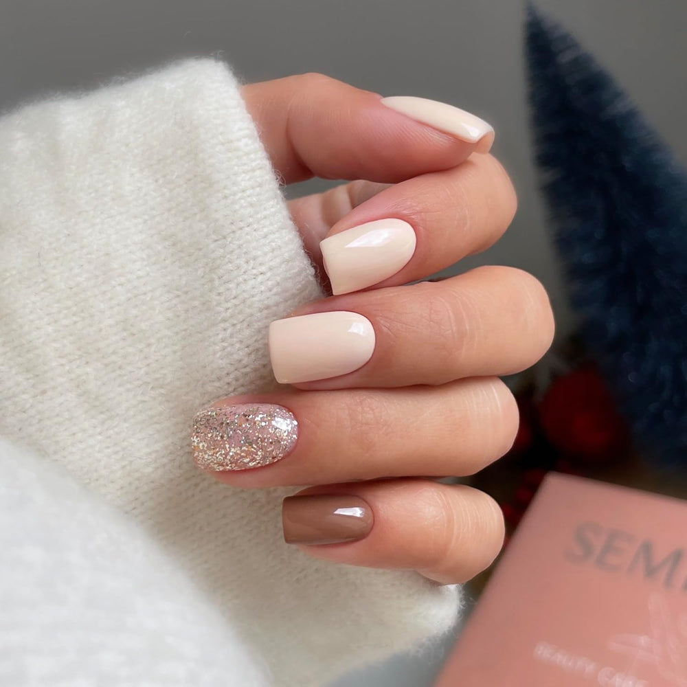 Lakier UV do paznokci Semilac 260 Light Gold 7ml Kolekcja Platinum