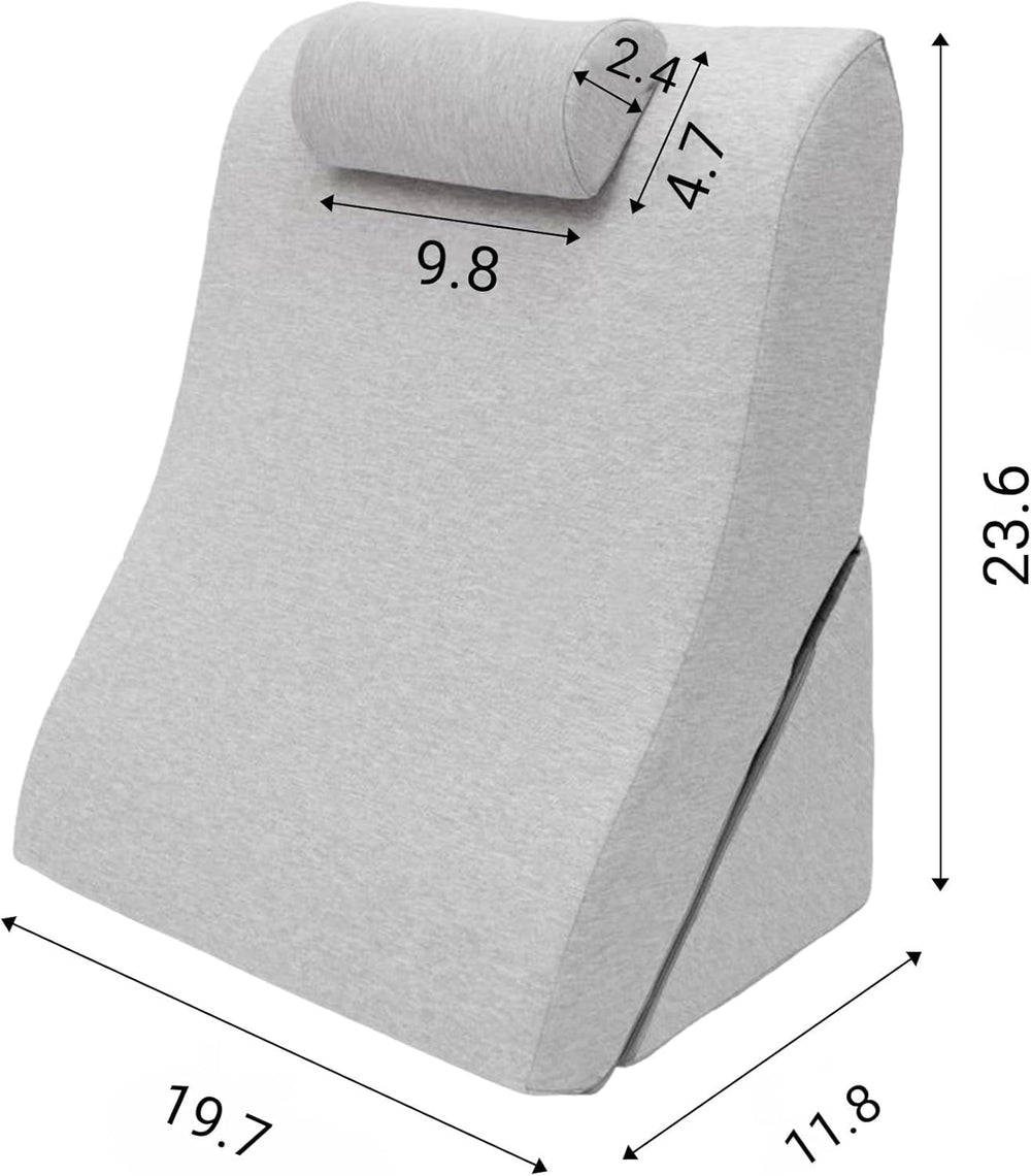 Pernă de citit – pernă pentru spate, tetieră reglabilă, spumă cu memorie, husă detașabilă, respirabilă și antiderapantă, mâner triunghiular pentru spate, gât și picioare – 60 x 50 x 30 cm