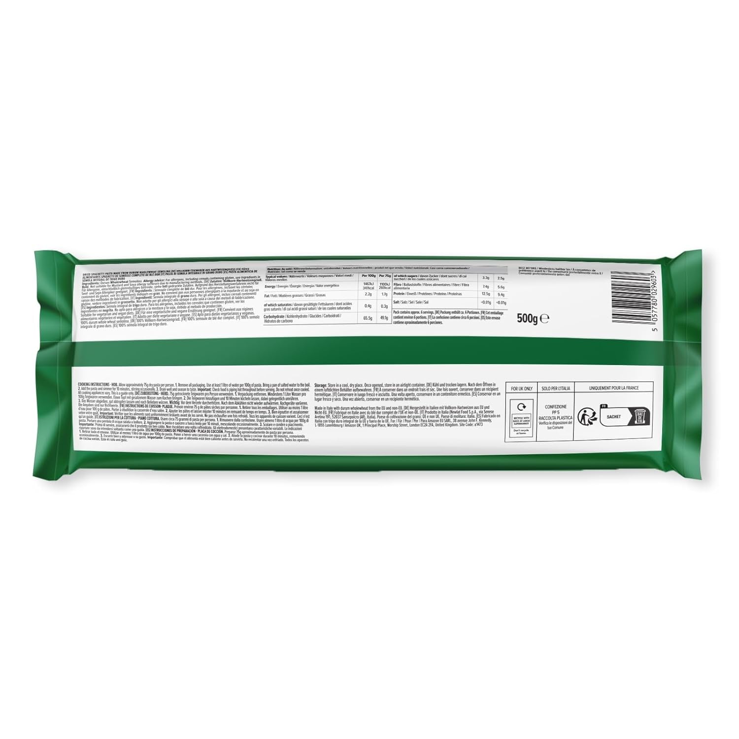 Spaghetti pełnoziarniste z Amazonii, 500g