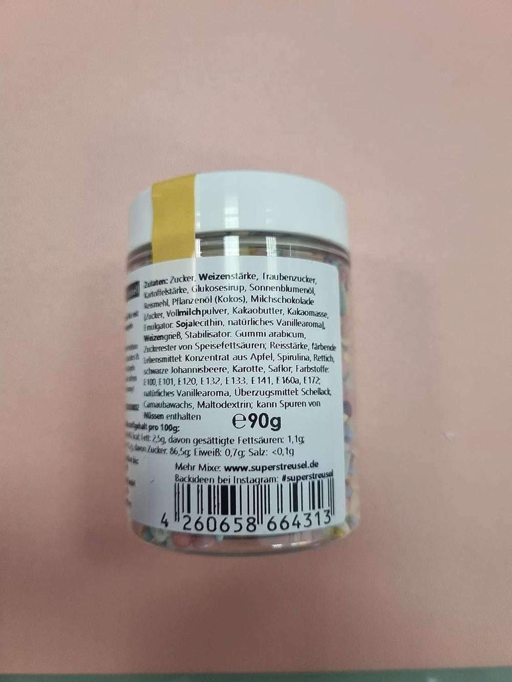 Super Streusel Carusel Pastel, posypka w pastelowych kolorach, 90 gramów Sprinkles Naty Shop