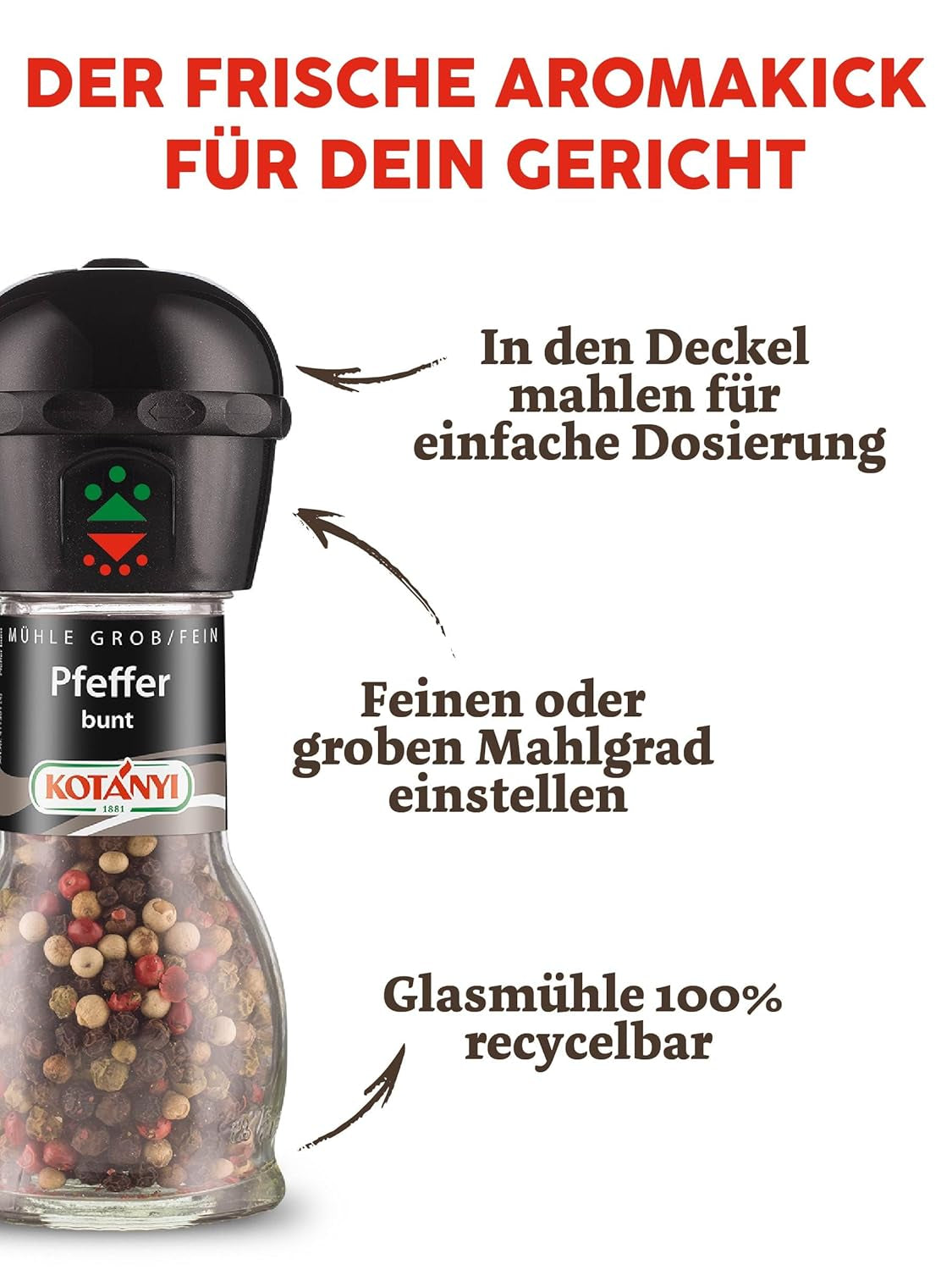 Kotanyi Pfeffer Mühle, bułka (1 x 35 g)