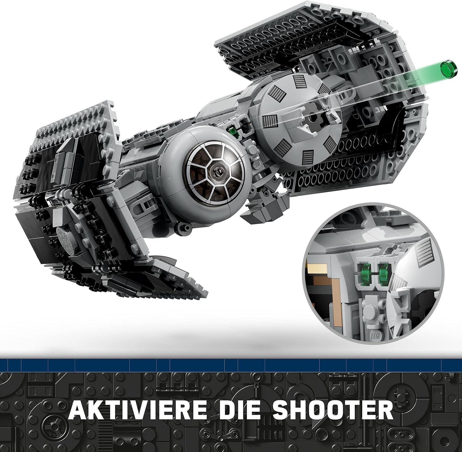 Zestaw LEGO Star Wars Bombowiec TIE z minifigurkami Dartha Vadera z mieczem świetlnym i droidem Gonk, zabawka do zbudowania myśliwca gwiezdnego jako prezent 75347 Zestawy do budowania Besuche den LEGO-Store