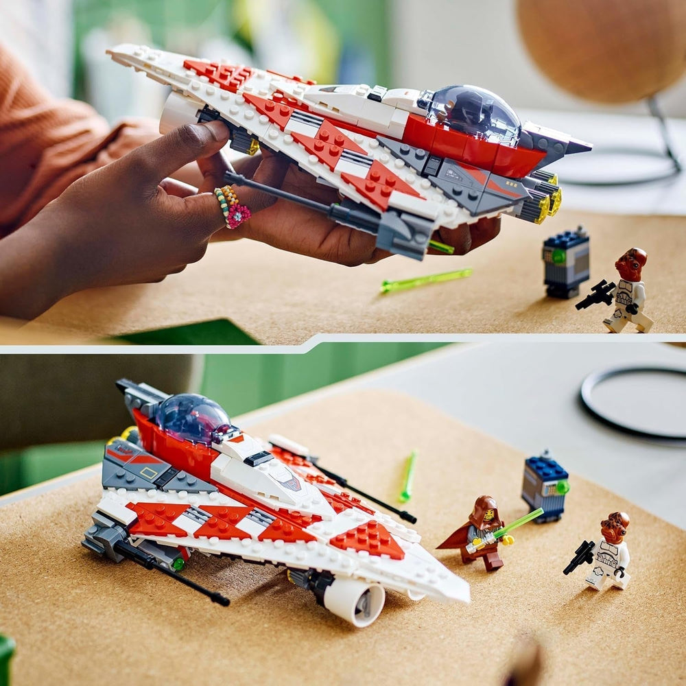 LEGO Star Wars Jedi Bob's Starfighter Zabawka do budowania Statek kosmiczny Klocki zabawkowe Popularne postacie Prezent urodzinowy dla chłopców Dziewczęta i wszyscy fani powyżej 8 lat 75388 Zestawy do budowania Beuche den LEGO-Store