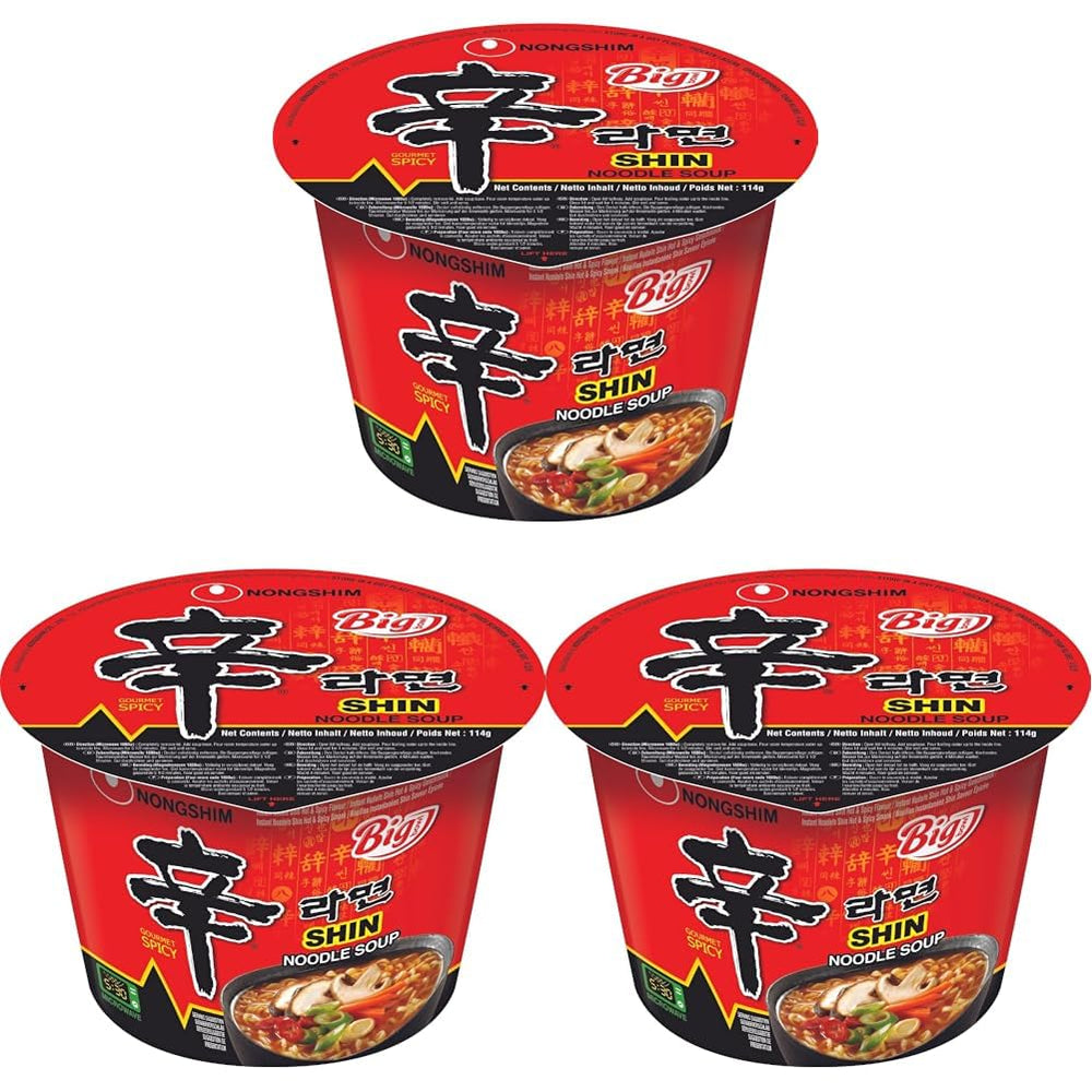 Nongshim - Shin Ramyun Instant Noodles - opakowanie zbiorcze (20 x 120 g) - wygląd produktu może się różnić
