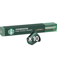 STARBUCKS Pike Place Roast by Nespresso, Mittlere Röstung, Kaffeekapseln 10 x 10 (100 Kapseln)