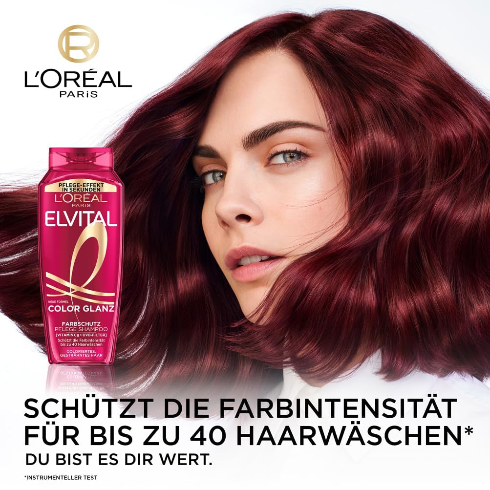 L'Oréal Paris Elvital XXL, Szampon chroniący kolor do włosów farbowanych, 1 litr Pod prysznic i do kąpieli L'Oréal