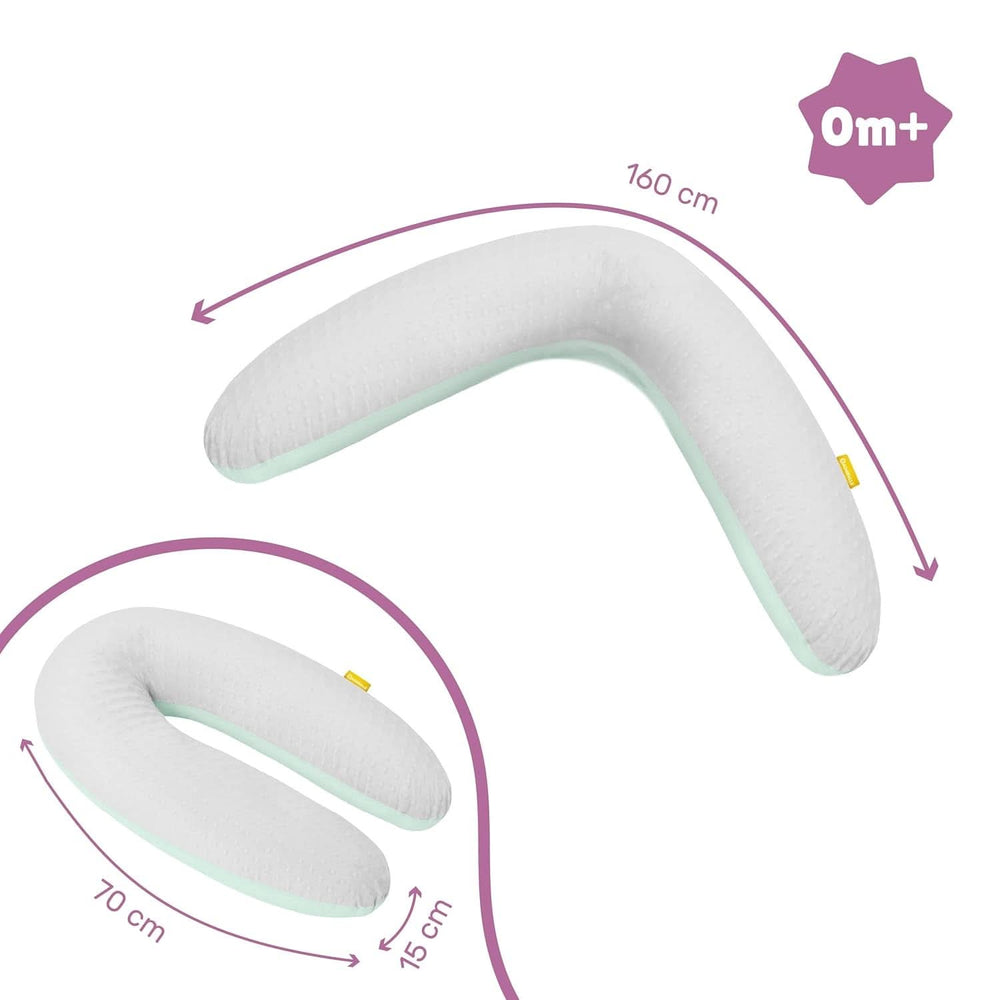 Badabulle Poduszka do karmienia i puszysta poduszka ciążowa 150 cm z pokrowcem o ergonomicznym kształcie Akcesoria Żywność i karmienie piersią Sklep Bebe Naty