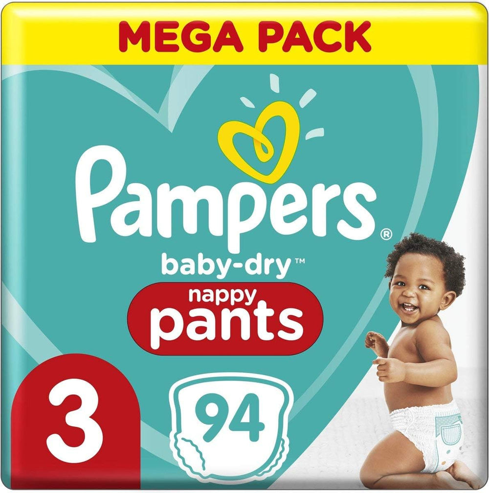 Pieluszki Pampers 81657566 Spodnie Baby-Dry, białe